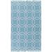 Leatherhead 2' x 3' Indoor / Outdoor Flat Weave Moroccan Trellis White/Light Blue Area Rug - Hauteloom