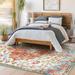 Hosking 3'11" x 5'7" Traditional Teal/Burnt Orange/Burgundy/Light Beige/Medium Gray/Mustard/Navy/Peach Area Rug - Hauteloom