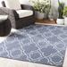 Curryville 8'10" Square Cottage White/Navy Outdoor Area Rug - Hauteloom