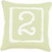 Bulford 22" Square Cottage Cotton Cream/Light Olive/Olive Throw Pillow - Hauteloom