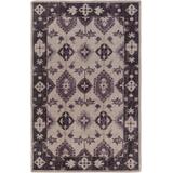 Monon 2' x 3' Traditional Handmade Updated Traditional Wool Dark Plum/Lavender/Medium Gray Area Rug - Hauteloom
