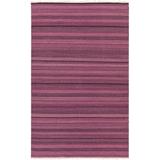 Tolland 8' x 10' Striped Handmade Solid Stripes Wool Burgundy/Blush/Dark Plum/Dusty Pink/Magenta/Rose/Dark Pink Area Rug - Hauteloom