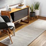 Keller 9' x 12' Modern Handmade Solid Stripes NZ Wool Light Gray Area Rug - Hauteloom