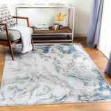 Maddington 5' x 7'5" Modern Light Gray/White/Olive/Teal/Dusty Sage/Light Sage/Navy/Pale Blue/Taupe/Medium Gray Area Rug - Hauteloom