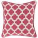 Addiebrownhill 22" Square Traditional Cotton Oatmeal/Rose/Medium Gray/Dark Pink Throw Pillow - Hauteloom