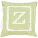 Coity 22" Square Cottage Cotton Cream/Light Olive/Olive Throw Pillow - Hauteloom