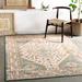 Broughshane 5'3" x 7' Traditional Mustard/Charcoal/Dusty Pink/Light Gray/Off White/Rust/Sky Blue/Brick Red/Rust Area Rug - Hauteloom