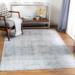 Fallin 7'10" x 10'2" Modern Light Gray/White/Olive/Teal/Dusty Sage/Light Sage/Pale Blue/Taupe/Medium Gray Area Rug - Hauteloom