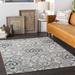 Savage 5'3" x 7'3" Traditional Black/Charcoal/Light Beige/Sky Blue/Medium Gray/Seafoam/Sage/Peach Area Rug - Hauteloom