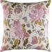 Warwickshire 22" Square Cottage Mustard/Dusty Pink/Gray/Light Beige/Olive/Rose/Dark Pink/Peach Throw Pillow - Hauteloom