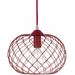 Oyster 12"L x 12"W x 10"H Modern Red Pendant - Hauteloom