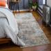 Gorokan 2' x 2'11" Modern Denim/Cream/Dark Brown/Dark Blue/Medium Gray/Mustard/Pale Blue/Navy Area Rug - Hauteloom