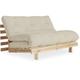 Inside75 - Canapé convertible futon roots pin naturel coloris beige couchage 140200 cm. - beige