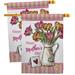 Breeze Decor Mother Day Bouquet 2-Sided Polyester 40 x 28 in. House Flag in Gray | 40 H x 28 W in | Wayfair BD-MD-HP-115148-IP-BOAE-D-US20-BD