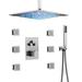 Wonderland America 3 Way LED Thermostatic Complete Shower System w/ Rough-in Valve in Gray | 1 H x 16 W in | Wayfair A9103F3C16L