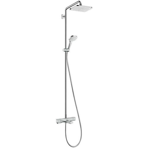 Croma - Wannenset Showerpipe mit Thermostatbatterie, 1jet, verchromt 27687000 - Hansgrohe