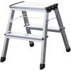 Monto Treppy 130013 Aluminium Montagetritt klappbar Arbeitshöhe (max.): 2.45 m Silber 2 kg - Krause