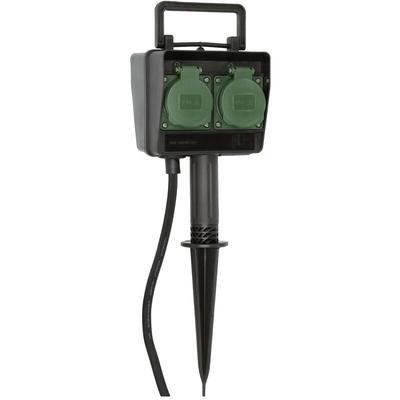 1154440 Gartensteckdose 4fach Schwarz - Brennenstuhl Image