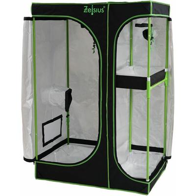 Grow Tent 90 x 60 x 135 cm schwarz/grün Pflanzenzucht Indoor - Zelsius