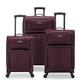 U.S. Traveler Anzio Softside Erweiterbares Spinner Gepäck, burgunderfarben, 3-Piece Set (22/26/30), Anzio Softside Erweiterbarer Trolley