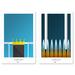 Kansas City Royals 11''x 17'' Kauffman Stadium Minimalist Art Poster Set