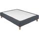 Terre De Nuit - Cache-sommier coton jersey anthracite 90x200 - Anthracite