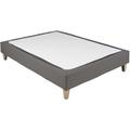 Cache-sommier coton jersey taupe 160x190 à 180x200 - Taupe