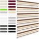 Ecd Germany - Store Enrouleur Double 70 x 150 cm - Blanc-Beige-Marron - Klemmfix - sans Perçage