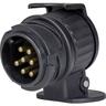 Caravan Universal Miniadapter 13polig auf 7polig Klappdeckel IP44 - noir