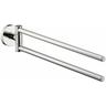 HANSGROHE Barre HANSGROHE Porte-serviette double chromé Logis