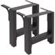 Pied de Banc d'assise Profil carré 30x43cm Noir Revêtement par poudre Piètement de Banquette Meuble