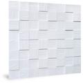 Panneau mural 3D Profhome 3d 704498 Harmony Cubes Wood Grain White Panneau décoratif gaufré