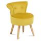 Fauteuil crapaud en velours jaune - Jaune