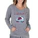 Women's Concepts Sport Gray Colorado Avalanche Mainstream Terry Tri-Blend Long Sleeve Hooded Top