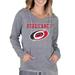 Women's Concepts Sport Gray Carolina Hurricanes Mainstream Terry Tri-Blend Long Sleeve Hooded Top