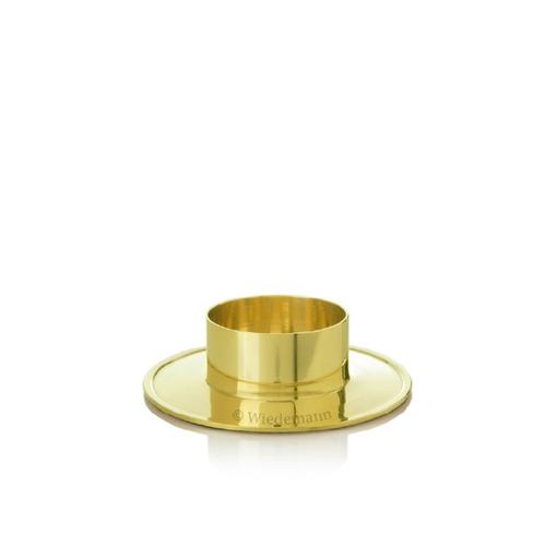 Kerzenhalter Messing Gold poliert für Ø 80 mm Kerzen, Taufkerzen, Hochzeitkerzen, Anlasskerzen