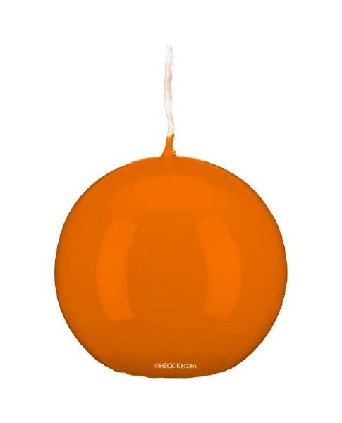 Kopschitz Kerzen Kerzen Kugelkerzen Klarlack Hochglanz Mandarin, Ø 60 mm, 16 Stück Image
