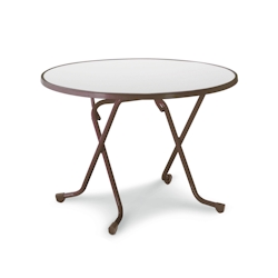 BEST Scherenklapptisch rund 100cm braun 26521010 Image