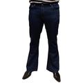 Mazeys Mens Retro Bell Botton Jeans (38 W 32 L, Blue)