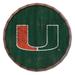 Miami Hurricanes 24" Cracked Color Barrel Top Sign