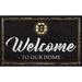 Boston Bruins 11" x 19" Personalized Team Color Welcome Sign