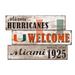 Miami Hurricanes 24" 3-Plank Welcome Sign