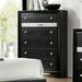 Rosdorf Park Mote 6 Drawer Chest Wood in Black | 51.38 H x 34.25 W x 16.63 D in | Wayfair 7948EE8771D440B296E82F8DB00AA828