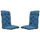 Ambientehome 2er Set Auflagen Sitzkissen Sitzpolster Hochlehner, 120x50x8 cm blau/grau