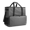 CURMIO Desktop Computer Travel Bag, Carrying Case for Computer Tower PC Chassis, Keyboard, Cable and Mouse, Bag Only, Gray