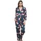 Ladies Cotton Pyjamas Floral Print Teal Blue Pjs~ Protea Design Pajamas ~ Size Small to X Large (X Large UK 16/18)