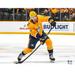 Dante Fabbro Nashville Predators Unsigned Gold Jersey Shooting Photograph