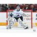 Thatcher Demko Vancouver Canucks Unsigned White Jersey In Net Photograph