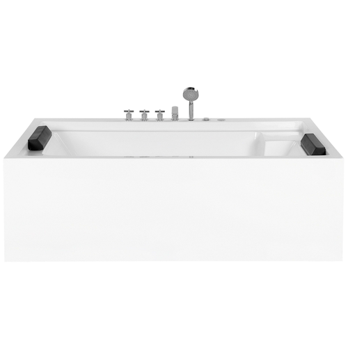 Whirlpool-Badewanne Weiß Acryl Rechteckig 110 x 180 cm Modern Minimalistisch