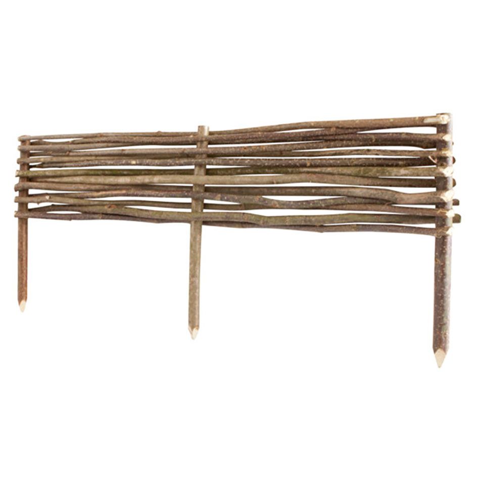 Windhager Beeteinfassung Haselnuss 100x20 cm (35 cm inkl. Befestigungsfüße) Image